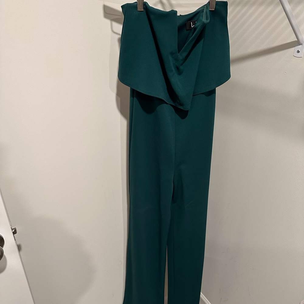 Power of Love Emerald Green Strapless Jumpsuit from Lulus